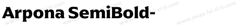 Arpona SemiBold字体转换